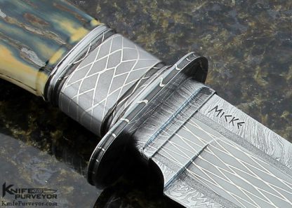 Michael Andersson Custom Knife Sole Authorship Mosaic Damascus Bowie - Image 5