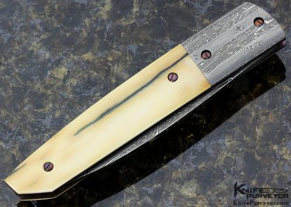 Andrew McLurkin Custom Knife Robert Eggerling Damascus Linerlock - Image 3