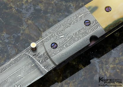 Andrew McLurkin Custom Knife Robert Eggerling Damascus Linerlock - Image 2