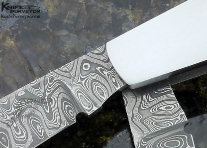 Warren Osborne Custom Knife Prototype 2 Bladed Slip Joint with Jigged Bone and Devin Thomas Damascus - Image 2