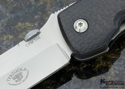 Robert Terzuola Custom Knife "Athena" Carbon Fiber Linerlock - Image 2