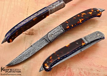 Don Hanson III M.S. Custom Knife  Auto Fighter with Damascus