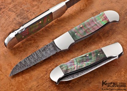 Warren Osborne Custom Knife Mike Norris Stainless Damascus Lockback