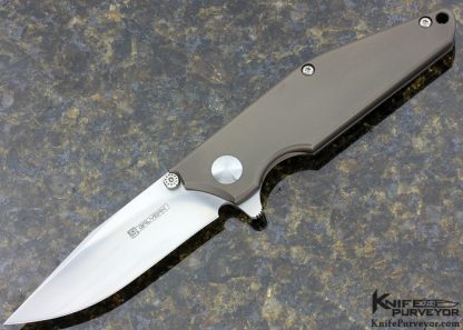 Tim Galyean Custom Knife "Drone" Titanium Frame Lock Flipper