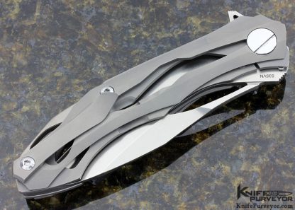 Alexey Konygin Used Custom Knife CKF Decepticon 2 #43 Titaniun Frame Lock Flipper - Image 3