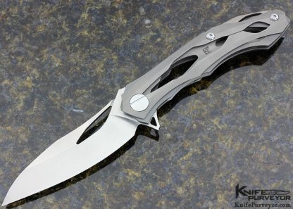 Alexey Konygin Used Custom Knife CKF Decepticon 2 #43 Titaniun Frame Lock Flipper