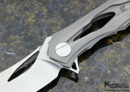 Alexey Konygin Used Custom Knife CKF Decepticon 2 #43 Titaniun Frame Lock Flipper - Image 2