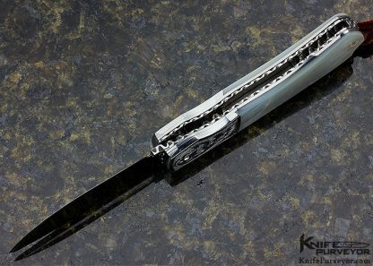 AA Sanders Custom Knife Mother of Pearl Bolster Release Auto - Image 5