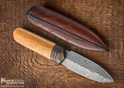 Anders Hogstrom Custom Knife Sole Authorship Damascus "Bootstrapper"