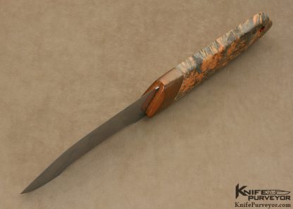 Anders Hogstrom Custom Knife Dyed Elder Box Burlwood "Bull Nose Kwaiken" - Image 5