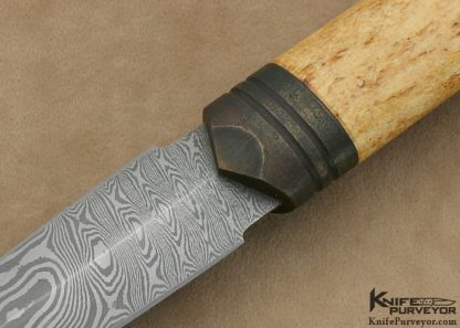 Anders Hogstrom Custom Knife Sole Authorship Damascus "Bootstrapper" - Image 4