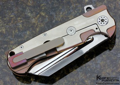 Andre De Villiers Custom Knife AdV Titanium Frame Lock Flipper Large Butcher - Image 3