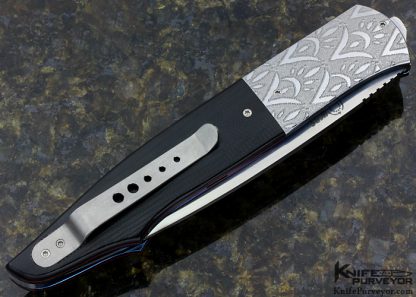 Andre Thorburn Custom Knife Front Flipper Black G10 Linerlock - Image 3