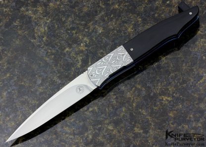 Andre Thorburn Custom Knife Front Flipper Black G10 Linerlock