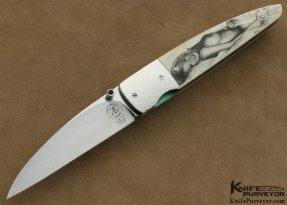 Andre Thorburn Custom Knife Warthog Ivory & Stippled Bolster Linerlock