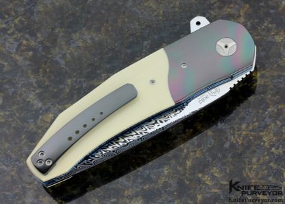 Andre Van Heerden and Andre Thorburn Collaboration Custom Knife Damasteel & Zirconium Model A3 Flipper - Image 3