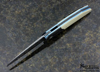 Andre Van Heerden and Andre Thorburn Collaboration Custom Knife Damasteel & Zirconium Model A3 Flipper - Image 5