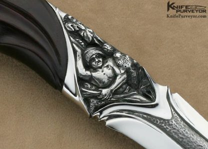 Arpad Bojtos Custom Art Knife Carved Semi Integral "The Rain Forest" - Image 5