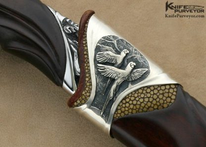 Arpad Bojtos Custom Art Knife Carved Semi Integral "The Rain Forest" - Image 9