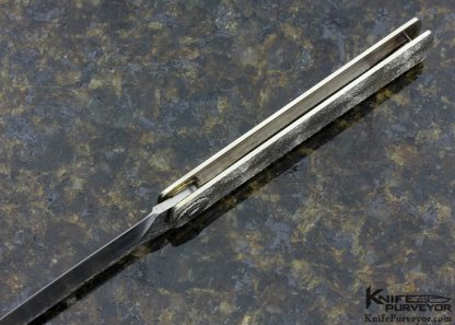 Japanese Higo No Kami Custom Knife Textured Metal Friction Folder - Image 6