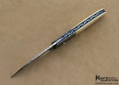 Barry Gallagher Sole Authorship Damascus Button Release Linerlock - Image 4