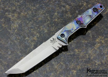 Andrew Bawidamann Custom Knife Titanium Tanto