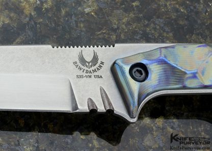 Andrew Bawidamann Custom Knife Titanium Tanto - Image 2