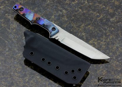 Andrew Bawidamann Custom Knife Titanium Tanto - Image 3