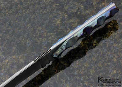 Andrew Bawidamann Custom Knife Titanium Tanto - Image 4