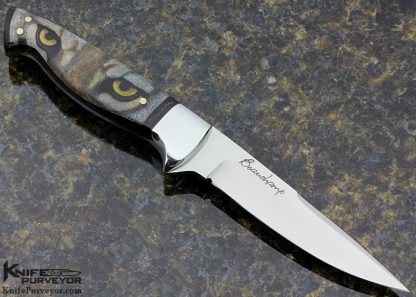 Gaetan Beauchamp Custom Knife Sole Authorship Scrimshawed "Cougar" - Image 2