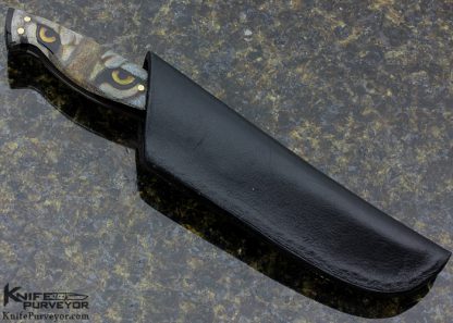 Gaetan Beauchamp Custom Knife Sole Authorship Scrimshawed "Cougar" - Image 7