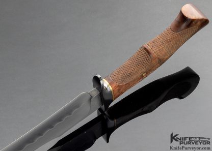 Ben Seward Custom Knife Fighter Winner of Best Handle at BLADE 2017 with Koa Wood and Zirconium Fighter - Image 6