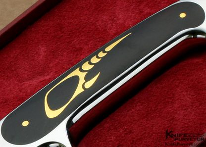 Charly Bennica Custom Knife "Le Squale" Exotic Material Interframe with 24Kt Gold Inlays  Spetember 27 2012 - Image 3