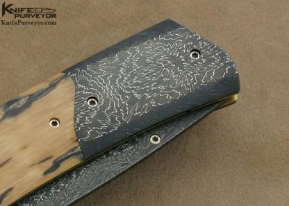 Bill Ankrom Custom Knives  Joel Davis "Turkish Burst" Damascus Linerlock - Image 4