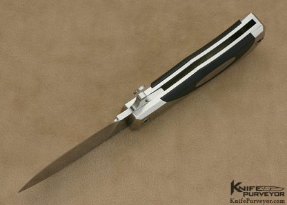 Robert Hayes Custom Knives African Blackwood Semi-Interframe Button Lock Flipper - Image 6