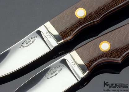 Bob Loveless Custom Knife Riverside Football Logo Canvas Micarta Randall  & Mini-Skinner Sequenced Shop Numbered One of a Kind Two Knife Set with Dual  Knife Sheath - Knife Purveyor