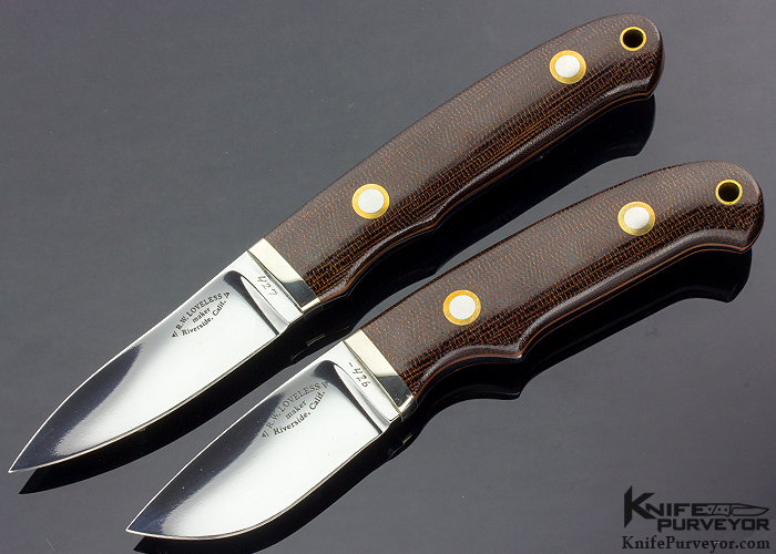 Bob Loveless Custom Knife Riverside Football Logo Canvas Micarta Randall  & Mini-Skinner Sequenced Shop Numbered One of a Kind Two Knife Set with Dual  Knife Sheath - Knife Purveyor