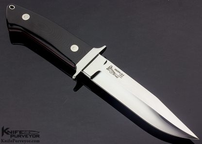 Bob Loveless Custom Knife Double Nude Logo Black Micarta Wilderness - Image 3