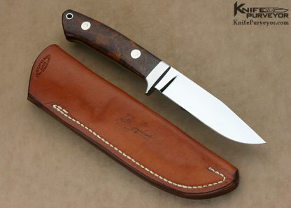 Bob Loveless Custom Knife Nude Logo Desert Ironwood Utility Knife Made For the 1992 Paris, France Custom Knife Show - Image 3