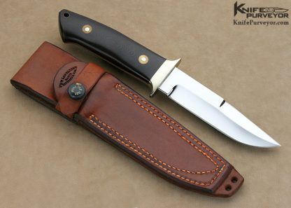 Bob Loveless Custom Knife Green Micarta Riverside Chute - Image 3