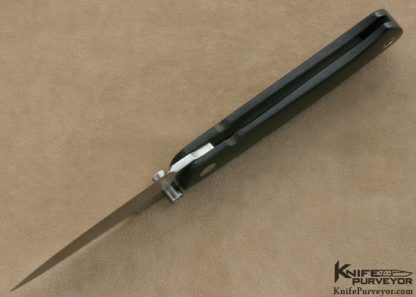 Phil Boguszewski Custom Knife Black Micarta Lockback Dagger - Image 6