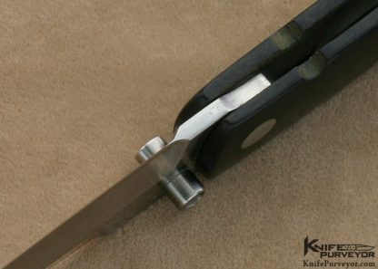 Phil Boguszewski Custom Knife Black Micarta Lockback Dagger - Image 7