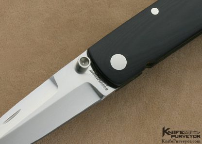 Phil Boguszewski Custom Knife Black Micarta Lockback Dagger - Image 2