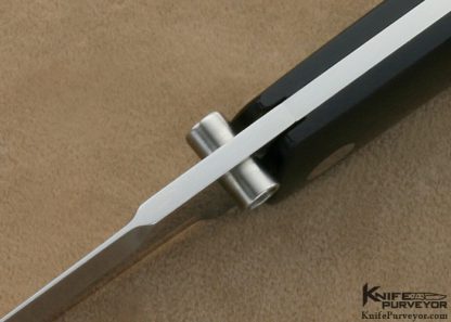 Phil Boguszewski Custom Knife Black Micarta Lockback Dagger - Image 5