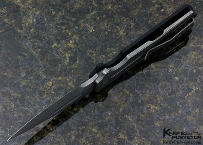 Brian Fellhoelter Custom Knife TAD Dauntless Grooved Carbon Fiber and Titanium Frame Lock - Image 5