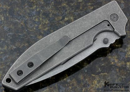 Brian Fellhoelter Custom Knife TAD Dauntless Grooved Carbon Fiber and Titanium Frame Lock - Image 3