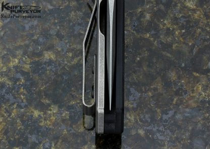 Brian Fellhoelter Custom Knife TAD Dauntless Grooved Carbon Fiber and Titanium Frame Lock - Image 7