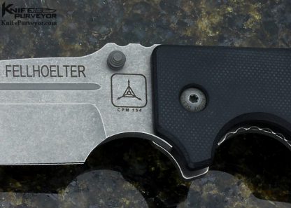 Brian Fellhoelter Custom Knife TAD Dauntless Grooved Carbon Fiber and Titanium Frame Lock - Image 2