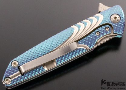 Brian Nadeau Custom Knife Typhoon Milled Titanium Tanto Linerlock - Image 5