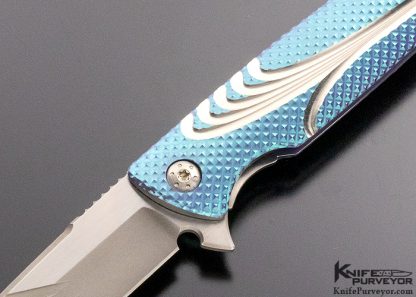 Brian Nadeau Custom Knife Typhoon Milled Titanium Tanto Linerlock - Image 2